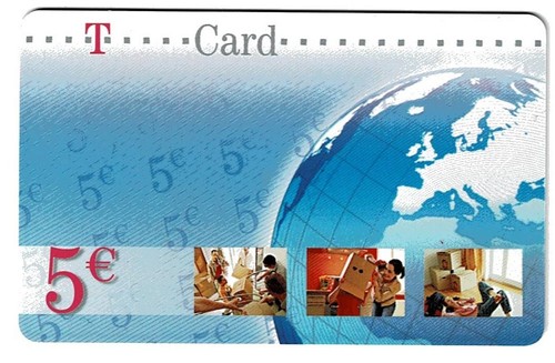 Telefonkarte card - t-card, 5,-