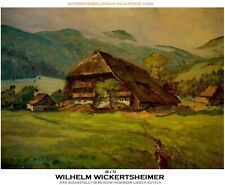 GUTACH BAUERNHOF AUSSTELLUNGSGEMÄLDE WILHELM WICKERTSHEIMER LAHR SCHWARZWALD ÖL