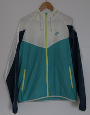 Nike Windbreaker Windrunner Laufjacke Sehr Dünn, Leicht Weiß Türkis Gr. L