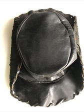 Echtes Leder, Lederhut, Western Cowboy Reiten  Sonnenschutz Unisex Schwarz