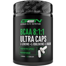 BCAA Ultra 8:1:1 = 365 Kapseln á 1100mg Hochdosiert - Leucin + Isoleucin + Valin