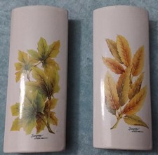 2 x Keramik Luftbefeuchter Heizkörper Wasser Verdunster Vase bemalt