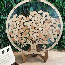 Holz hochzeit gästebuch - hochzeit,