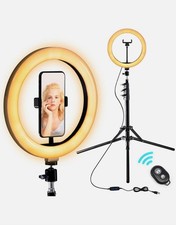 3-in-1 Selfie Ring Licht Set mit Stativ & Bluetooth | LED Ringlampe Handyhalter