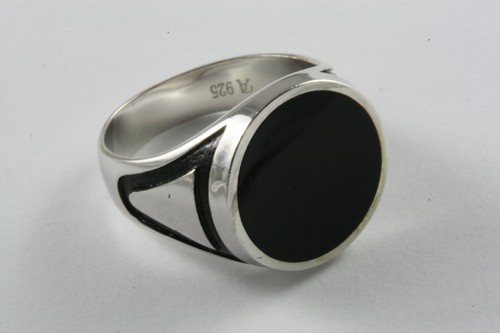 Herrenring schwarzer stein - schwarzer,