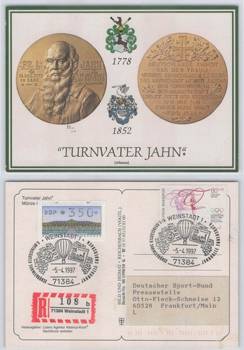 Ansichtskarte turnvater jahn - ansichtskarte,