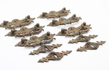 6x antike Möbelgriffe Gründerzeit 4x Schlüsselschilder Beschläge Vintage Set