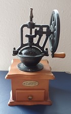 Antike Gusseisen Kaffeemühle mit Fangschublade und Handkurbel – Vintage Eleganz