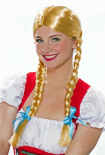 Blonde zopfperücke - blonde,