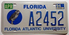 Usa nummernschild aus florida - aus,