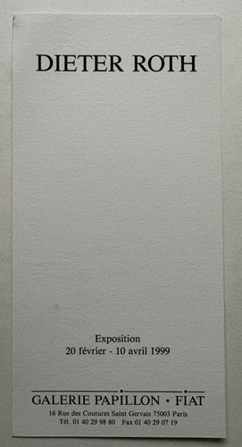 Dieter roth einladungskarte - -,