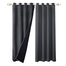 Thermovorhang 132x244cm Blickdicht Türvorhang Ösen Thermo Gardinen Kälteschutz