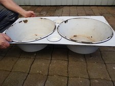 EMAILLE Pflanzkübel WASCHTISCH- Aufsatz SCHÜSSEL  WASCHSCHÜSSEL Bottich Schale 