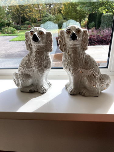 Engl kaminhunde paar alt - kaminhunde,, paar,