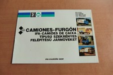 LKW W50 Robur Multicar IFA mobile 1984 DDR Messe-Prospekt Spanisch Portugiesisch