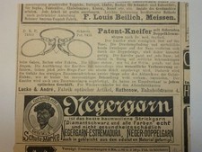 Orig. Holzstich - Brillen - Patent-Kneifer.