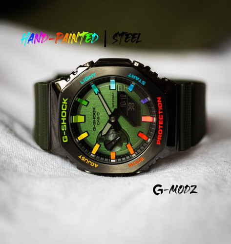 Hand painted casio shock - painted, g-shock
