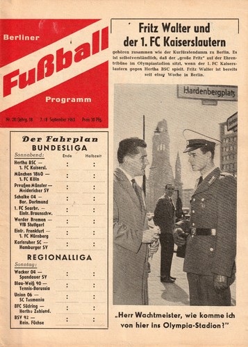 Programm 1963 hertha - 1963/64, |