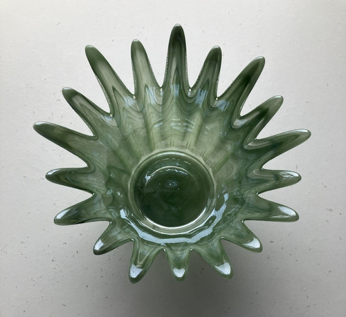 Grün glas kerzenhalter - glas,