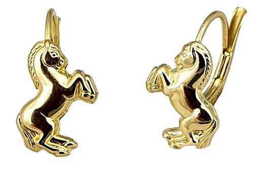 Ohrringe pferd gold 333 - gold,