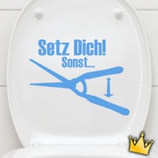 Achtung: WC Deckel Aufkleber -