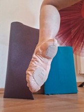 Ballettschuhe Schläppchen Bloch 38 Beige Leder wie NEU