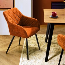 1/2x Leinen Esszimmerstühle