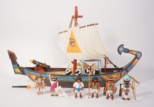 Vintage Playmobil 6468 Nilschiff Ägypter Segelschiff mit einigen Figuren