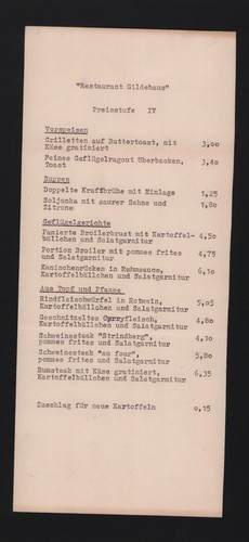 Caputh speisekarte 1980 - caputh,, um