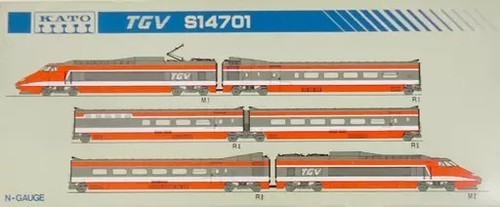 Kato spur tgv s14701 - kato, 6-wagen