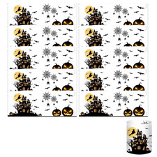 10 Windlicht Halloween Tischdeko Kürbis Fledermaus Hexe Spinnennetz Teelichter