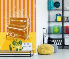 3D Music Piano A611 Wallpaper