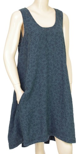 Leinen kleid weit ärmellos - leinen,