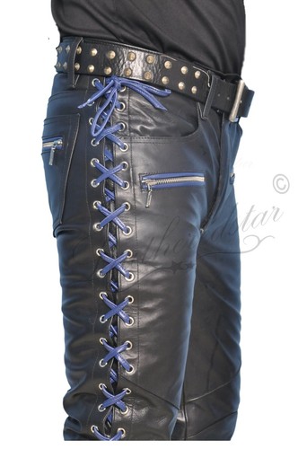 Glattes rindsleder blau - rindsleder,