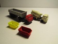 Spur N, 2x LKW Wiking, Mercedes Kipper-Sattelzug, Magirus Betonmischer, ohne OVP