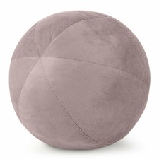 Kopfkissen Zierkissen Sofakissen Kissen Rund 24 cm Elegant puderrosa Velours