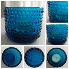 Iittala Teelichthalter Kastehelmi Wasserblau Neuwertig
