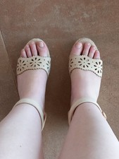 Sandalen keilabsatz kunstleder - keilabsatz,