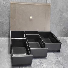 MCs Kassettenbox Mit Schublade Für 36 Musikkassetten Box Tape Musikkassettenbox 