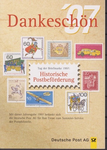 Brd 1997 klappkarte mitminr - klappkarte,