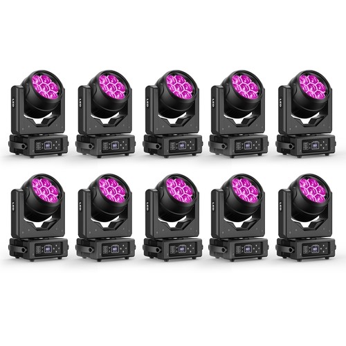 10x 200w 7led rgbw - moving, head