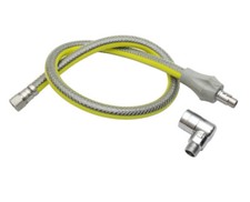 SET Allgasschlauch u. Gassteckdose 0,5-2m Gasherd Grill EN14800 DVGW TAE DIN3383