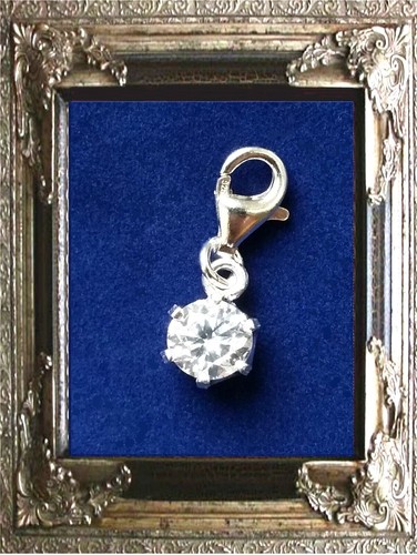Charm anhänger zirkonia stein - zirkonia,