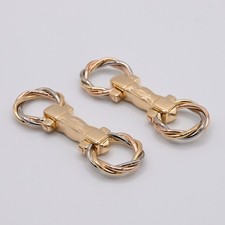 Vintage Cartier Tricolor Manschettenknöpfe in 750er  Gelb-, Weiß- & Roségold