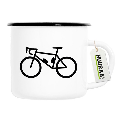 Emaille tasse bike fahrrad - emaille,