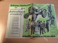 Poster 11 PS Deutz Bauernschlepper Prospekt Traktor brochure M2