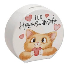 Katze Spardose mit Spruch Für