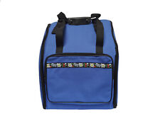 Steirische Harmonika Tasche Rucksack DELUXE EDELWEISS blau 4-reihige Harmonika