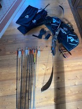 bearpaw Hero bogen,16lbs,18lbs,3 Holzpfeile,8 Carbonpfeile,Pfeiltasche Bearpaw,