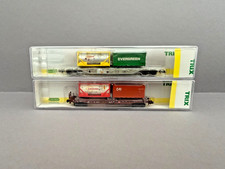 Minitrix 15254 06 / 16 Spur N Container EVERGREEN CAI Taschenwagen NEU in OVP